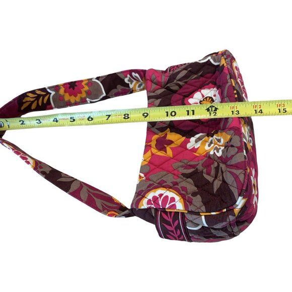 Vera Bradley Carnaby Retired Pattern Shoulder Bag Fuschia Pink Flower Excellent - Picture 2 of 7